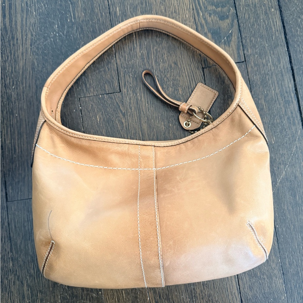 Coach Vintage Leather Ergo Bag Camel Tan 10739 Hobo Shoulder Y2K Rare